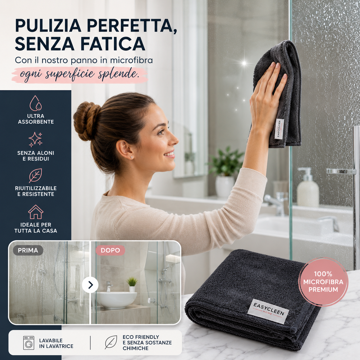 Panno in microfibra ultra assorbente